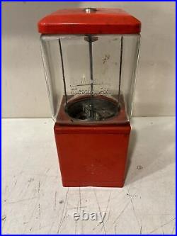 Vintage Northwestern Gumball Machine 1 Cent Morris Illinois Red NO KEY