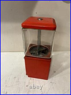 Vintage Northwestern Gumball Machine 1 Cent Morris Illinois Red NO KEY