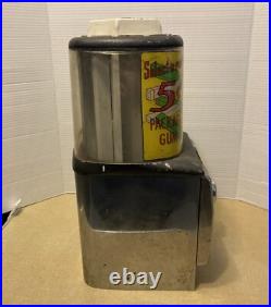 Vintage Northwestern Select-O-Matic Top Turn Chewing Gum Pack Vending Machine 5¢