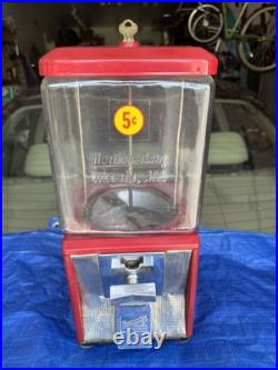 Vintage Northwestern Vending 5 Cent Gumball Bubble Gum Machine TESTED W Key