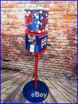 Vintage Northwestern gumball machine Pepsi cola glass globe +stand + gumball