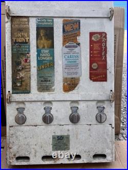 Vintage Novelty 1970 Condom Vending Machine Original Display