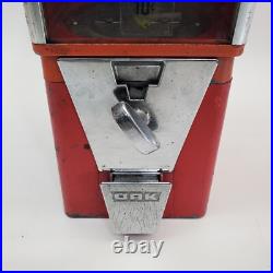 Vintage Oak 10¢ Cent Dime Oak Vista Candy Nut Gumball Machine Plexi Face Working