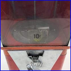 Vintage Oak 10¢ Cent Dime Oak Vista Candy Nut Gumball Machine Plexi Face Working