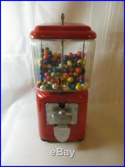 Vintage Oak Acorn 1 Cent Gumball Machine Restored