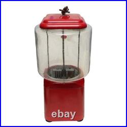 Vintage Oak Acorn 5 cents Round Glass Globe Gumball Candy Nut vending machine