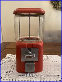 Vintage Oak Acorn Glass Globe Candy vending machine