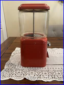 Vintage Oak Acorn Glass Globe Candy vending machine