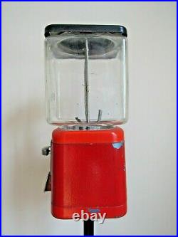 Vintage Oak Acorn Glass Globe Gumball Candy Nut vending machine