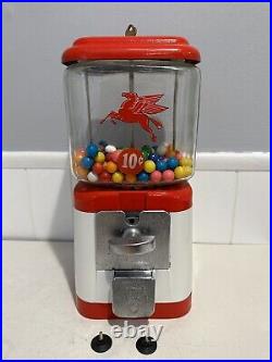 Vintage Oak Acorn MÓVIL 10 Cents Glass Globe Gumball Candy Nut vending machine