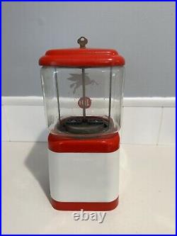 Vintage Oak Acorn MÓVIL 10 Cents Glass Globe Gumball Candy Nut vending machine