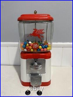 Vintage Oak Acorn MÓVIL 10 Cents Glass Globe Gumball Candy Nut vending machine