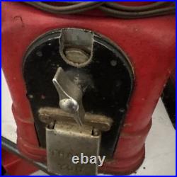 Vintage Oak Acorn One Cent Red Gumball Candy Vending Machine No Key