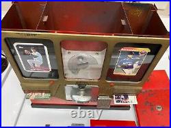 Vintage Oak Premiere Baseball Gum & Card Vendor Machine GOLD FRONT NO KEYS WORKS