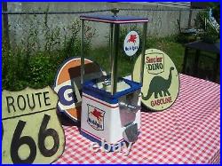Vintage Oak Vista 60s 70s Restored Gumball Machine In 70s Pepsi Cola Theme