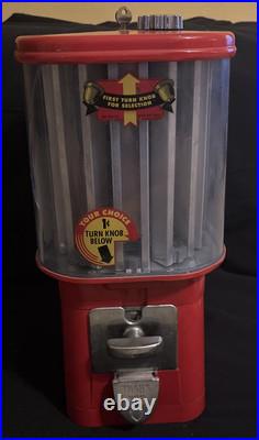 Vintage Old Oak Acorn 1 Cent Chicklet Gumball Machine Selectable With Key RARE