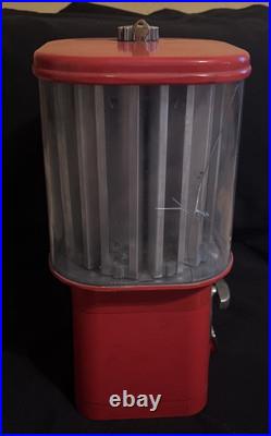 Vintage Old Oak Acorn 1 Cent Chicklet Gumball Machine Selectable With Key RARE