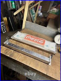 Vintage Old Soda Coke Drink Coca Cola Vendo Vending Machine Light Up Sign USA