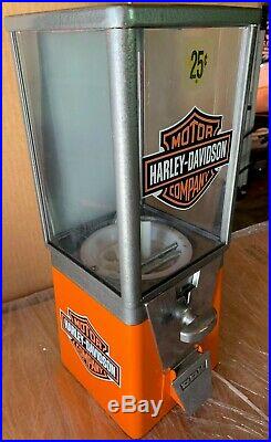 Vintage Older Oak Acorn Harley Davidson Gumball Machine Super Cool