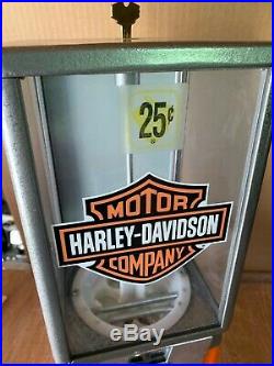 Vintage Older Oak Acorn Harley Davidson Gumball Machine Super Cool