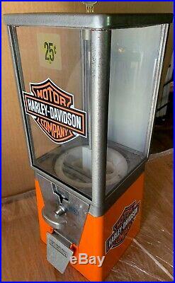 Vintage Older Oak Acorn Harley Davidson Gumball Machine Super Cool