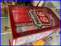 Vintage Older Phillips 66 Gas Oil Commercial Gumball Machine Super Cool