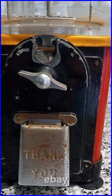 Vintage One Cent Gum Ball Machine NO KEY HAS NOT BEEN TESTED