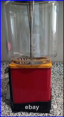 Vintage One Cent Gum Ball Machine NO KEY HAS NOT BEEN TESTED