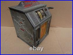 Vintage One Cent Penny Gumball Vending Trade Simulator 3 Reel