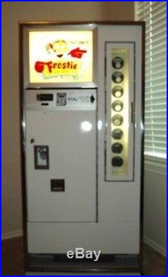Vintage Original 1950s Frostie Root Beer Vending Machine sign