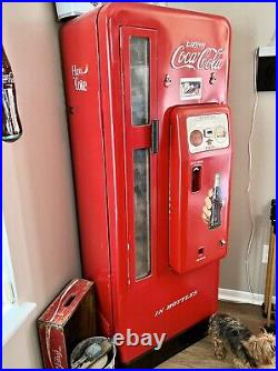 Vintage Original Coca Cola Cavalier Glass Bottle Vending Machine 1950's Works