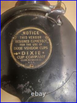 Vintage Original Coin Operated Dixie Cup Dispenser Keys & Mounting Plate Pt 1913