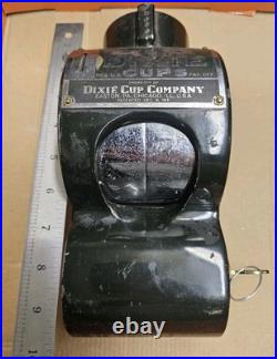 Vintage Original Coin Operated Dixie Cup Dispenser Keys & Mounting Plate Pt 1913