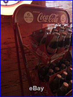 Vintage Original Coke Coca Cola Bottle Vending Rack Store Gas Station Display