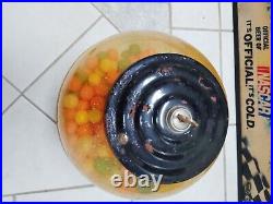Vintage PENNY 1 CENT GUMBALL GUM VENDING VENDOR MACHINE Red With Key And Prizes