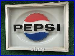 Vintage PEPSI Sign Acrylic Vending Machine 15.5 x 11.5