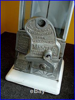 Vintage Penny / Nickel Master Gumball Machine Unrestored Or For Parts
