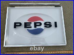 Vintage Pepsi 1960s, 1970s Vending Machine Replacement Molded Sign, Original RARE