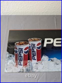 Vintage Pepsi Advertising Sign Plastic Vending Machine Insert