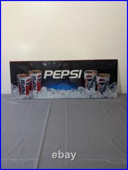 Vintage Pepsi Advertising Sign Plastic Vending Machine Insert