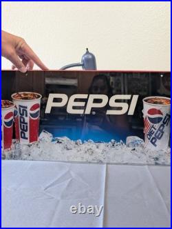 Vintage Pepsi Advertising Sign Plastic Vending Machine Insert