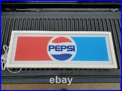 Vintage Pepsi Cola Vending Machine Panel Lighted Soda Sign