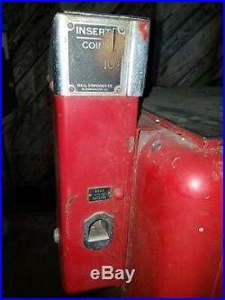 Vintage Pepsi Slide Cooler Coin Operated Parts Or Restoration Op Vending Machine