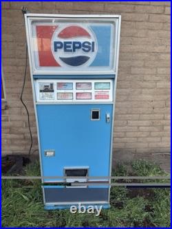 Vintage Pepsi Vending Machine Yes It Works. It Has 2 Extra Coin Mechanism Parts