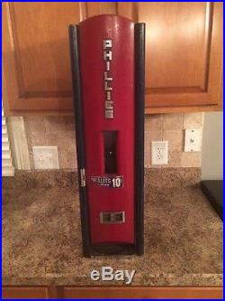 Vintage Phillies Cigar Vending Machine Coin Operated Very Rare! Art Deco