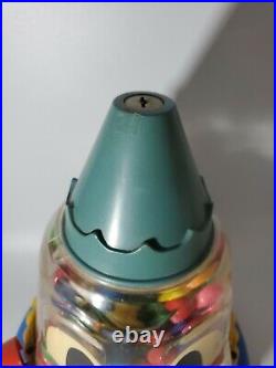 Vintage Plastic Bubble Gum Machine With Key Rare