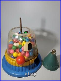 Vintage Plastic Bubble Gum Machine With Key Rare