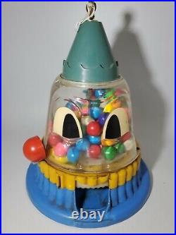 Vintage Plastic Bubble Gum Machine With Key Rare