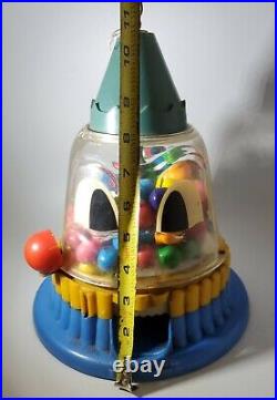 Vintage Plastic Bubble Gum Machine With Key Rare