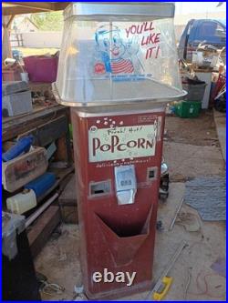 Vintage Popcorn Warmer Dispenser Vending Machine, 60 Tall 16 Wide